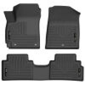 Kia Soul Floor Liners - Front & 2nd Seat - Husky Liners - Weatherbeater Series - Black - `20-`21
